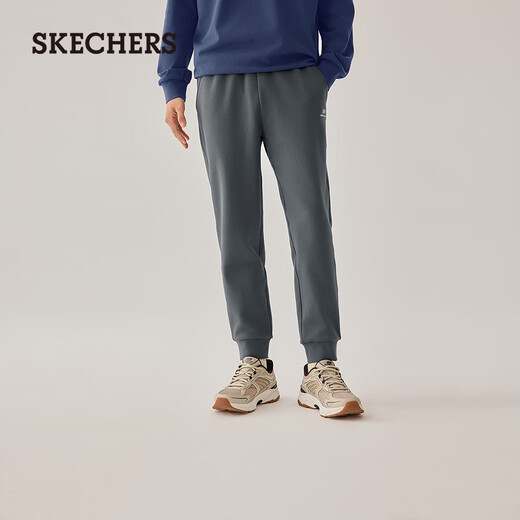 斯凯奇（Skechers）新年礼物男装2025新品冬季加绒保暖裤子运动卫裤休闲长裤L325M105