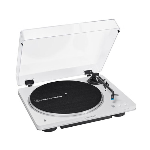 Audio-Technica Bonded Straight Automatic Belt Driven Turntable Vinyl Record Player Retro Bluetooth Record Player LP70XBT WS White Wireless Bluetooth