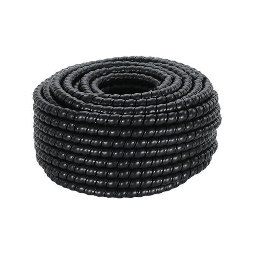 PP plastic spiral protective sleeve industrial high-pressure winding pipe thickened wear-resistant hydraulic oil pipe car wash water pipe protective sleeve black inner diameter 100mm/10 meters