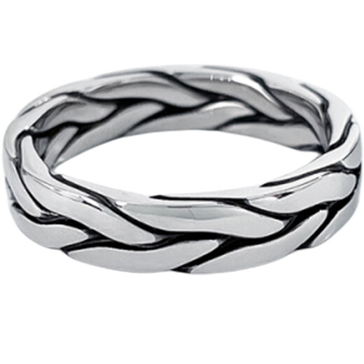 Laofu gold platinum solid electric black gold twist minimalist fixed mouth ring for mother's love and mother's lover's birthday Mid-Autumn Festival gift twist minimalist fixed mouth ring (approximately 12.88g)