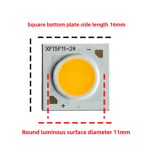 12V24V high brightness COB wick DC low voltage spotlight track light replacement and maintenance 7 light-emitting surface-13*13 base plate DC-12V_3000K warm light_3-8W