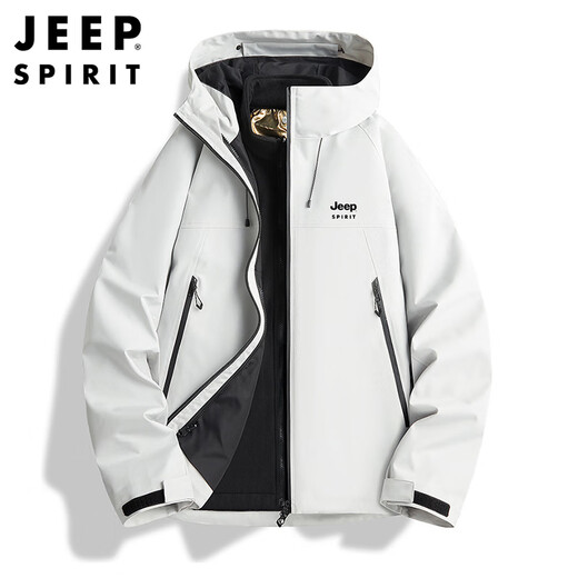 JEEP SPIRIT Jeep Jacket for men and women three-in-one jacket men's jacket men's casual soft shell autumn and winter windproof outdoor clothing