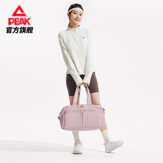 PEAK women's velvet long T-shirt casual yoga Pilates top sports fitness autumn and winter new thickened warm long sleeves off-white XS