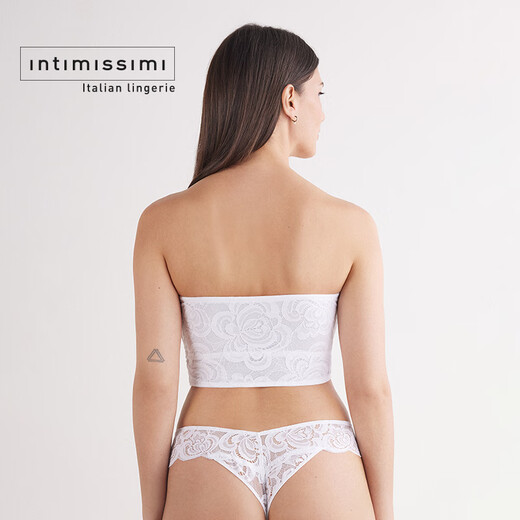 INTIMISSIMI fashion classic strap design retro lace tube top RIF2573 white-001 S