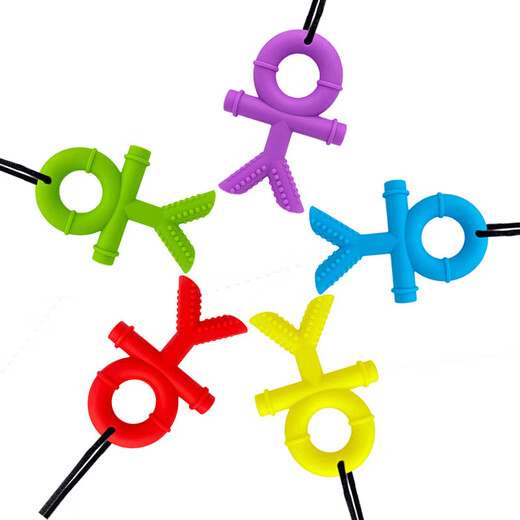 Food grade baby soothing anti-biting hand bite gel oral molar stick baby silicone teether yellow 1 pack