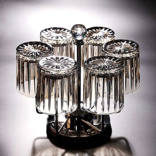 Sailoto high-value crystal glass wine glass for home whiskey light luxury beer glass simple hot water resistance cup coffee color 285ml | 6 pieces + rotating cup holder to buy