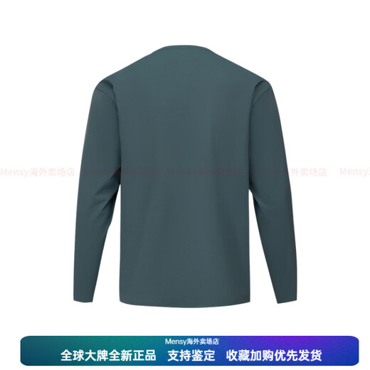 DESCENTE Essential series simple Henry collar quick-drying long-sleeved T-shirt sweater for men BK-BLACK L