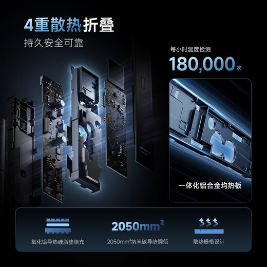 CUKTECH 3C certified No. 15 ultra power bank with large capacity 20000mAh, suitable for airplanes, high-speed rail, multi-port 210W high-power fast charging, suitable for Apple and Xiaomi, titanium black - 20,000 mAh, 165W self-charging, including 6A cable, multi-port 210WMAX fast charging PD3.1