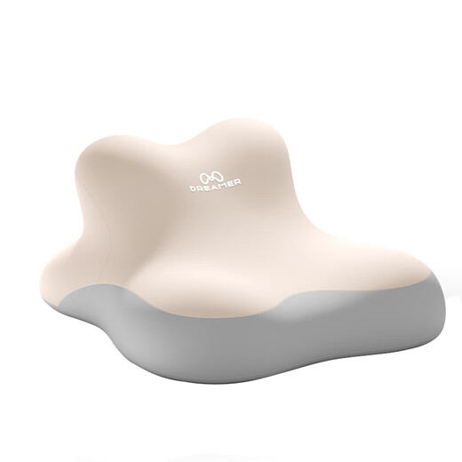 Zhimengren (zhimengren) Memory Foam Sleeping Pillow for Lazy Home, Neck Support, Sleep Aid, Bedside Pillow, Special Artifact Pillow for Playing Mobile Phones and Watching Dramas Zhimengren (Basic + Multifunctional Sleeping Pillow/Compact New Design) Beige and Gray Color Matching