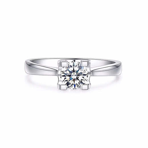 I Do platinum PT950 diamond ring 1 carat classic bull head cultivated diamond proposal engagement diamond ring gift for girlfriend classic bull head 50 point diamond size 10