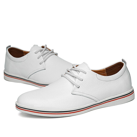 SZONVOS high-end brand golf shoes for men, nail-free white golf shoes, leather shoes, non-slip, waterproof, leather golf shoes, white 38