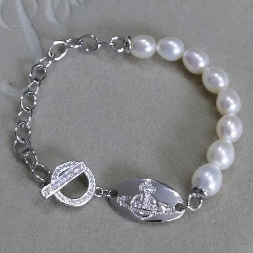 Small universe natural freshwater pearl nearly round necklace age-reducing temperament Saturn clavicle chain egg round s925 sterling silver buckle necklace with minor flaws