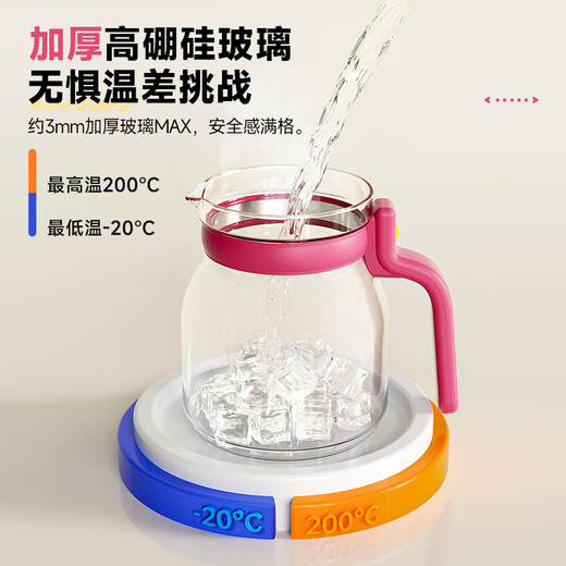 BLAUPUNKT 0 glue all-glass health kettle tea kettle constant temperature water kettle soft sound insulation all-in-one mini office home stewing kettle anti-paste and anti-overflow fairy powder with stew pot