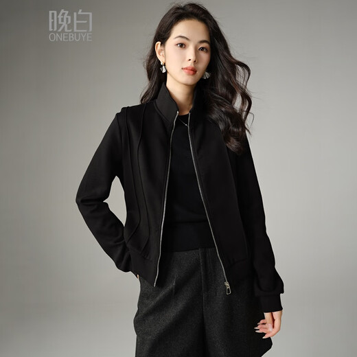 Late White New Product 2025 Autumn Style This Year's Popular Style Turtleneck Top Versatile Fashion Jacket Quality Jacket Women Black L