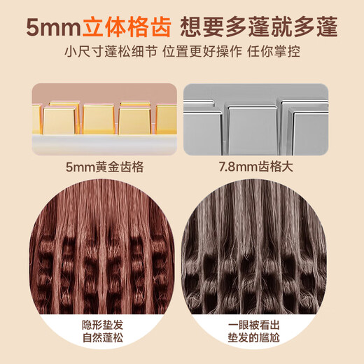 Oaks (AUX) corn splint, hair root fluffy clip, corn silk splint, negative ion non-harming hair curling wand, high cranium fluffy artifact, fluffy splint pad, root perm hair clip, usable in dormitory, 200 million negative ion hair care + long-lasting styling for 72h, fluffy splint, 40W low power, safe to use in dormitory