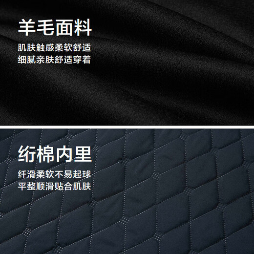 HLA Heilan Home Jacket Men's 25 Lapel Business Stylish Warm Wool Jacket Men Winter