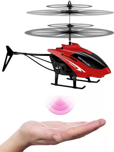 OTHE遥控飞机直升机儿童小型电动手感应飞行器耐摔无人机玩具男孩礼物 红裤黄人智能感应+手柄遥控顶配
