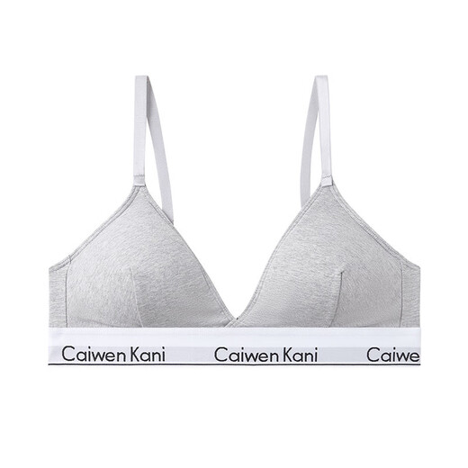 CK Underwear Women's Small Breast Push Up Comfortable Wireless Bra Set Pure 1 Cotton Girls Sexy Seamless CALVINKLEINI-365 Gray V-shaped Bra + Panties Set XL (110-125Jin Jin is equal to 0.5 kg) 85/38ABC