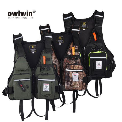 Fishing life jacket, fishing clothing, large buoyancy, portable Luaji fishing, sea fishing, one-size-fits-all, multi-function, one-size-fits-all, black