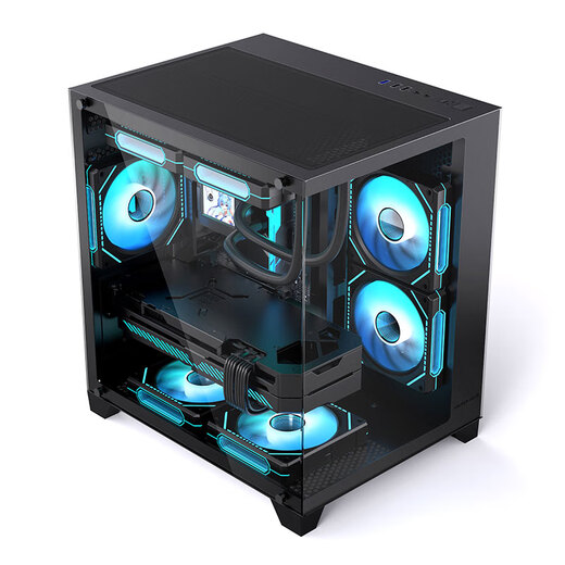 AMD Ryzen 7500F 7700/5060/5070 game console computer desktop assembly computer host DIY complete machine assembly sea view room chassis configuration one 7500F/16G/500G