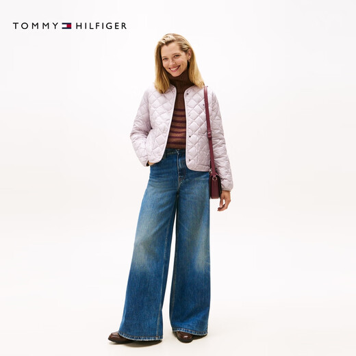 Tommy Hilfiger [water-resistant] 25 new autumn and winter women's retro diamond 90 goose down jacket jacket