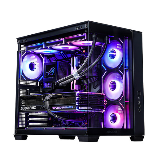 ASUS (ASUS) RTX5080 host RTX5070Ti/5090D host i9 14900KF U7 265K rog family bucket black myth game console desktop assembly machine computer complete machine i7 14700KF + ASUS RTX5060Ti丨three
