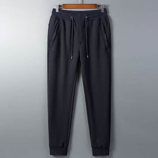 JASONWOOD Casual Pants Men's Autumn and Winter 2025 New Velvet Thickened Sports Pants Loose Leg-length Pants Men's Black Official Genuine 5XL 210-235Jin Jin is equal to 0.5 kg Celebrity Private Wear