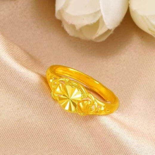 KZD old phoenix ring women's open fashion simple style women's ring versatile love jewelry Zhoujia love flower ring Zhoujia love flower ring 4.2135g