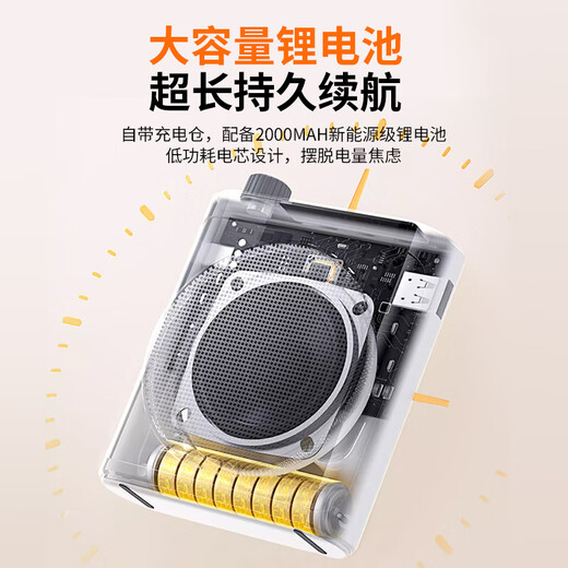 Good Shepherd Little Bee Amplifier Teacher's Special Wireless Lavalier Microphone Teaching Lecture Tour Guide Explainer Outdoor Audio Portable Anti-Howling Bluetooth Speaker Teacher Gift