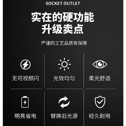 NVC LED strip replacement light panel magnet adsorption light strip ceiling lamp light source high wattage retrofit light strip 108W positive white light 6-piece combination