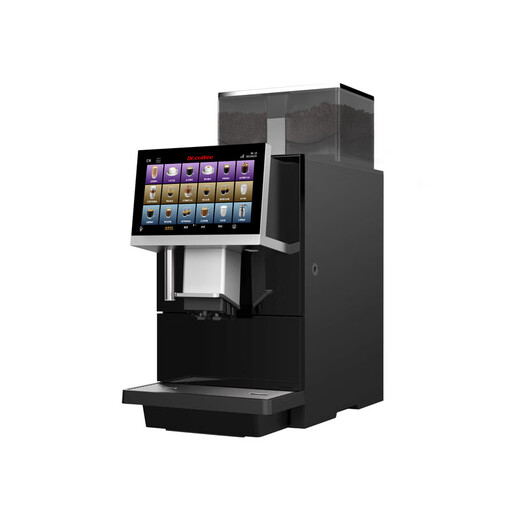 Dr.coffee F90 fully automatic coffee machine, double heating, 21g brewer, double bean bin, double grinding, large commercial coffee machine F90 coffee machine + refrigerator + ice maker + gifts