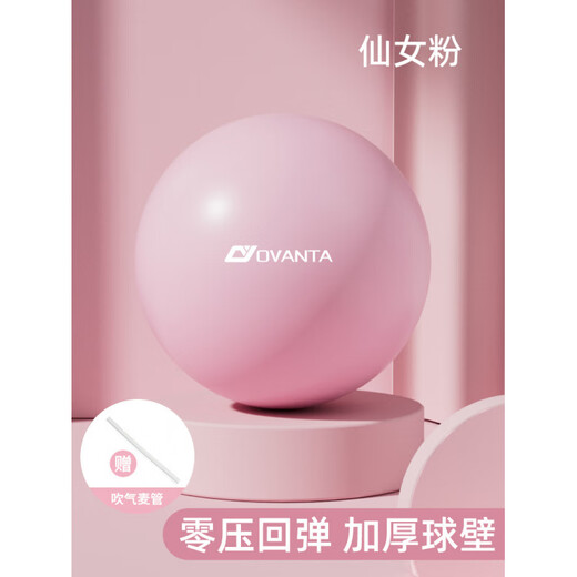 Ovanda Yoga Ball Pelvic Floor Muscle Kegel Pilates Small Ball Pelvic Floor Muscle Training Postpartum Core Repair Elegant Purple 20-25cm Free Adjustment Comes with Inflatable Stick