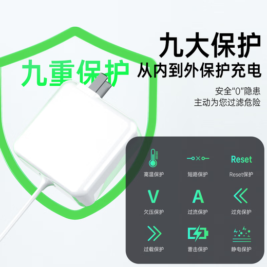 Certification Tianjiliu 3C Chargeur d'ordinateur Apple câble de données double type-c Cordon d'alimentation pour ordinateur portable MacBook AirPro Adaptateur iPad iPhone16 charge rapide PD Apple White Certification nationale 3C universelle pour toutes les séries Chargeur d'ordinateur Apple 61 W Port Typc-C