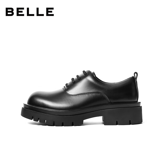Belle thick-soled business derby shoes for men 26 spring new casual workplace commuting large leather shoes A2284AM6 pre-sale black 41