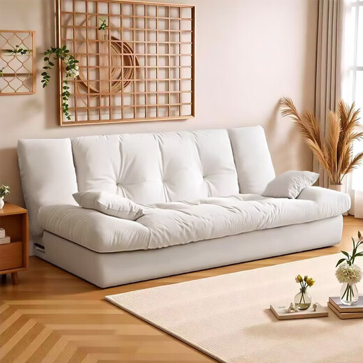 Warner new cream style technology velvet sofa bed foldable dual-purpose fabric sofa 2025 new small apartment