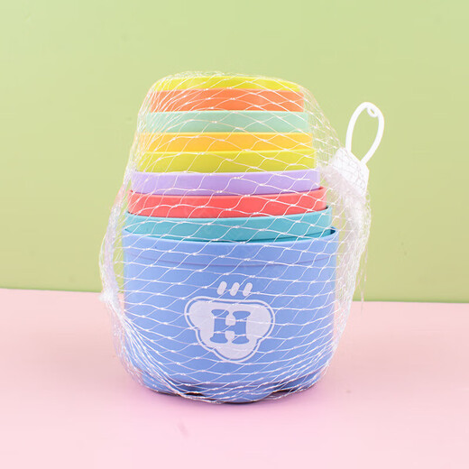 魔豆胜活早教叠叠杯叠叠乐套套杯层层叠:力婴幼儿玩具儿童宝宝认知 【亲子互动】 叠叠杯9个杯字母 数字都含