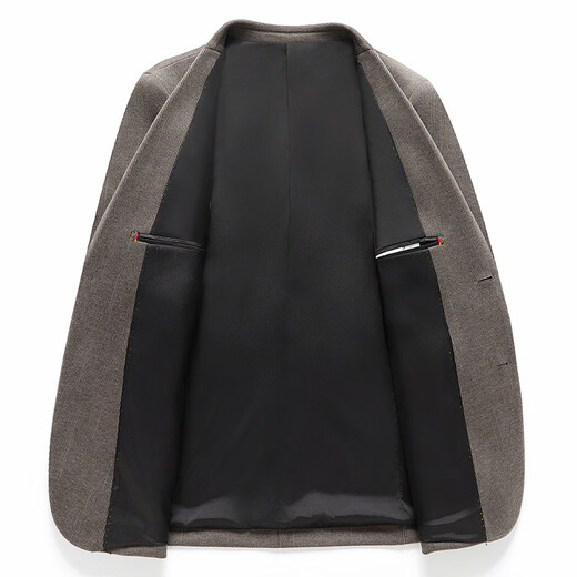 BOSS corduroy suit men's autumn and winter high-end brand striped business men's casual suit jacket non-iron gray L 175