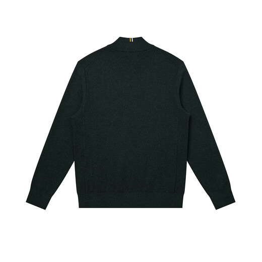 HAZZYS Мужской осенне-зимний вязаный кардиган с воротником-стойкой, уличная повседневная шерстяная куртка для мужчин ABYZD0BCF01 Темно-зеленый DG M (170/92A 46)