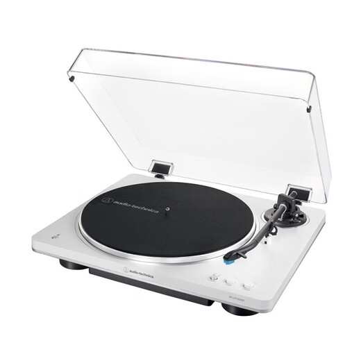 Audio-Technica Bonded Straight Automatic Belt Driven Turntable Vinyl Record Player Retro Bluetooth Record Player LP70XBT WS White Wireless Bluetooth