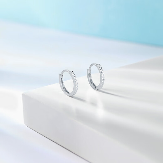 Saturday Fu PT950 platinum simple earrings platinum earrings for women B0911409 about 1.99g one pair