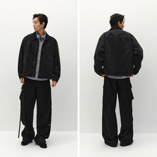 Semir jacket men's winter loose American retro washed denim jacket fashionable cotton zipper cardigan 103724108103