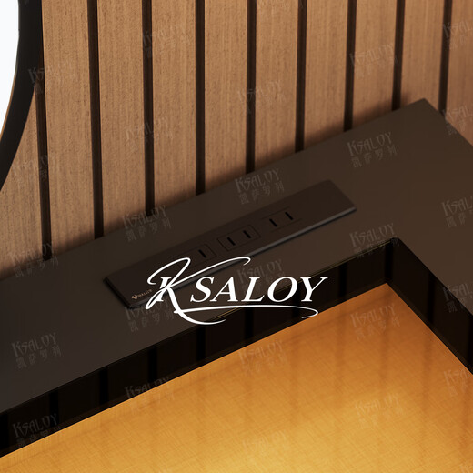 KSALOY Italian dressing table and drawer integrated bedroom small apartment storage cabinet light luxury high-end dressing table jewelry display cabinet warm white dressing table + 0.5 meter three drawer cabinet + LED round mirror + acrylic chair 100cm dressing table overall solid wood multi-layer