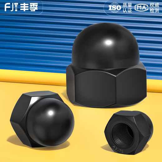 Fengji black 304 stainless steel cap nut cap decorative cap round ball head screw cap cap nut MM3M4-M20 black 304 M12-1 only