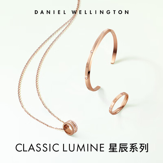 Daniel Wellington dw ring for women, star series couple ring, rose gold No. 52, birthday gift for girlfriend DW222