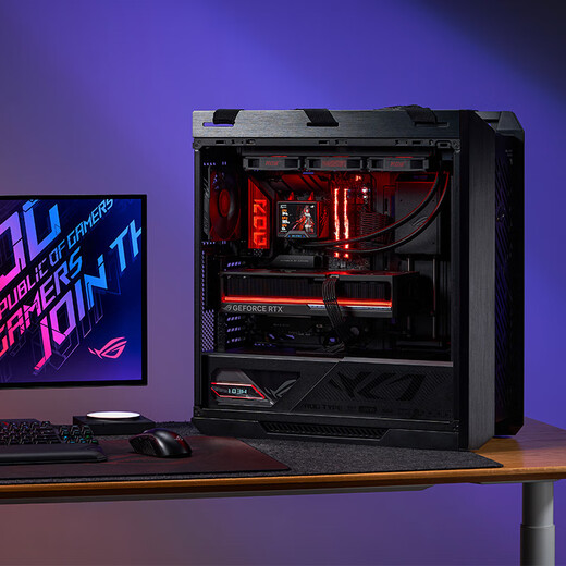 ASUS ROG Sun God family bucket 9800X3D RTX5080 RTX5090 D assembly computer host thousand frames e-sports game AI design rendering DIY assembly machine with five 9800X3D+RTX5080