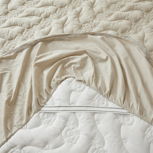 Cotton bed skirt single piece 100 pure cotton edge bedspread household mattress protector washable bed cover three-piece set Baby blue skin-friendly cotton soft and breathable 180CM*200CM bed skirt single piece