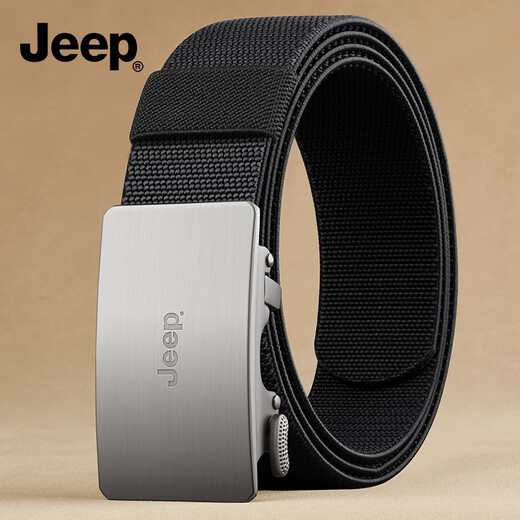 Jeep (JEEP) belt for men, toothless inner wear, automatic buckle elastic tactical pants belt for men, practical birthday gift for boyfriend and husband