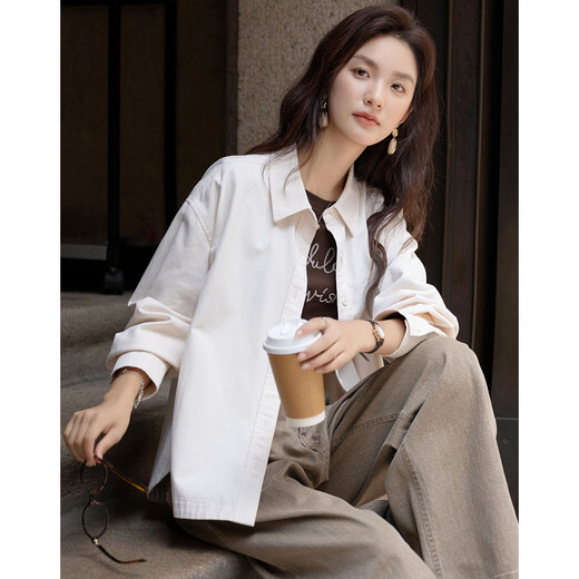 Demana pure cotton memory autumn literary retro bow embroidered shirt loose petite shirt women's top