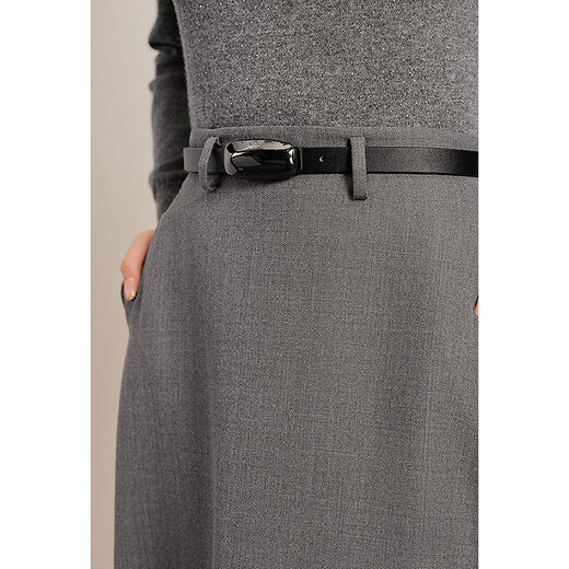 OBBLIGATO Origato Spring Round Neck Heavy Industry Studded Wool Mixed Cashmere Sweater Medium Gray S