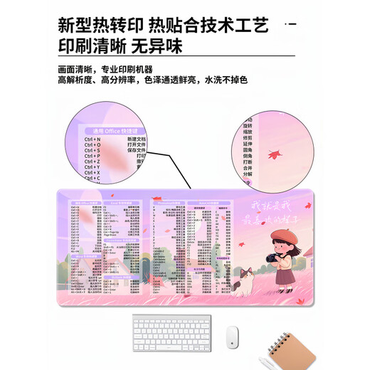 
Original landscape text mouse pad super large shortcut keys for men and women office computer desk pad customized home keyboard mouse pad 16790 I am me 900x400mm x 2mm